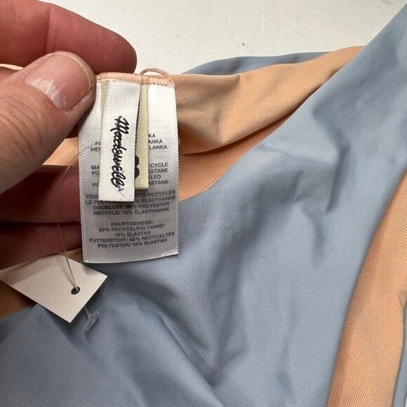 Madewell Womens Second Wave Cheeky Bikini Swim Bottom Dusty Pool Size L NE343 - Picture 4 of 5